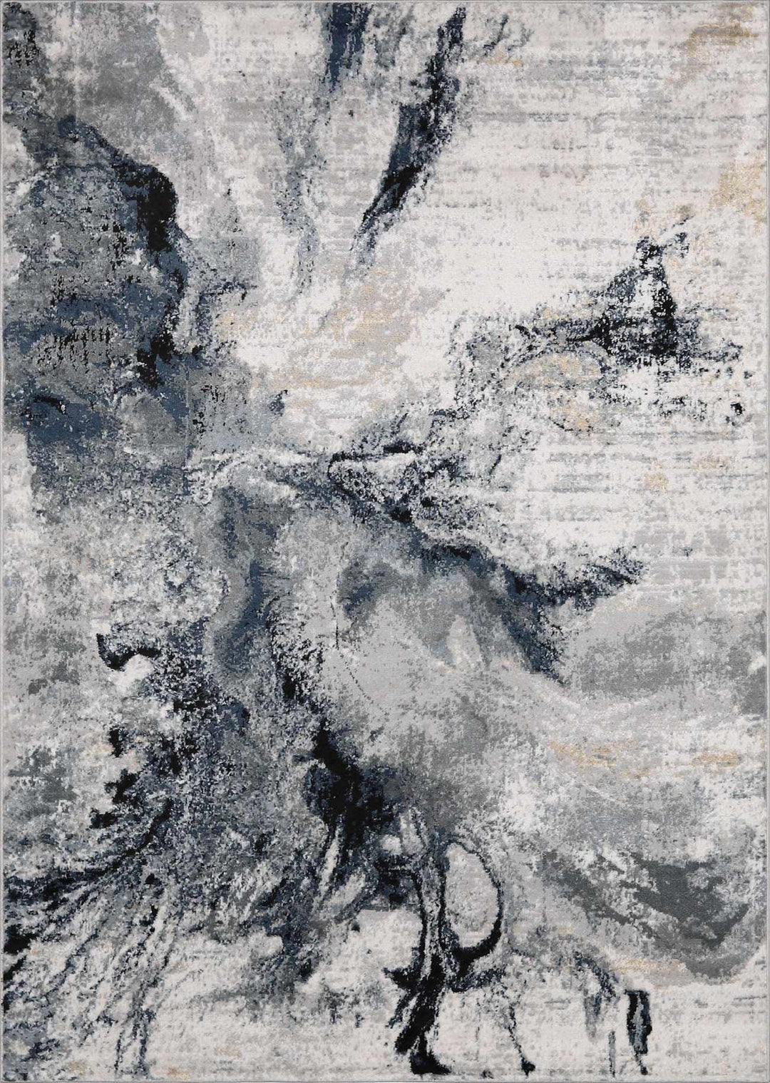 Kirkland Dark Blue Marble Rug