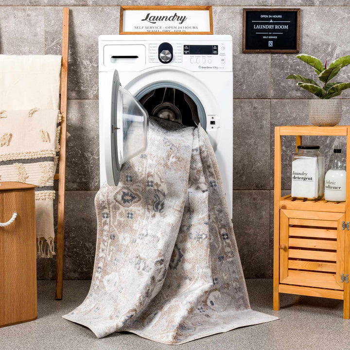 Dobry Flat Pile Washable Rug