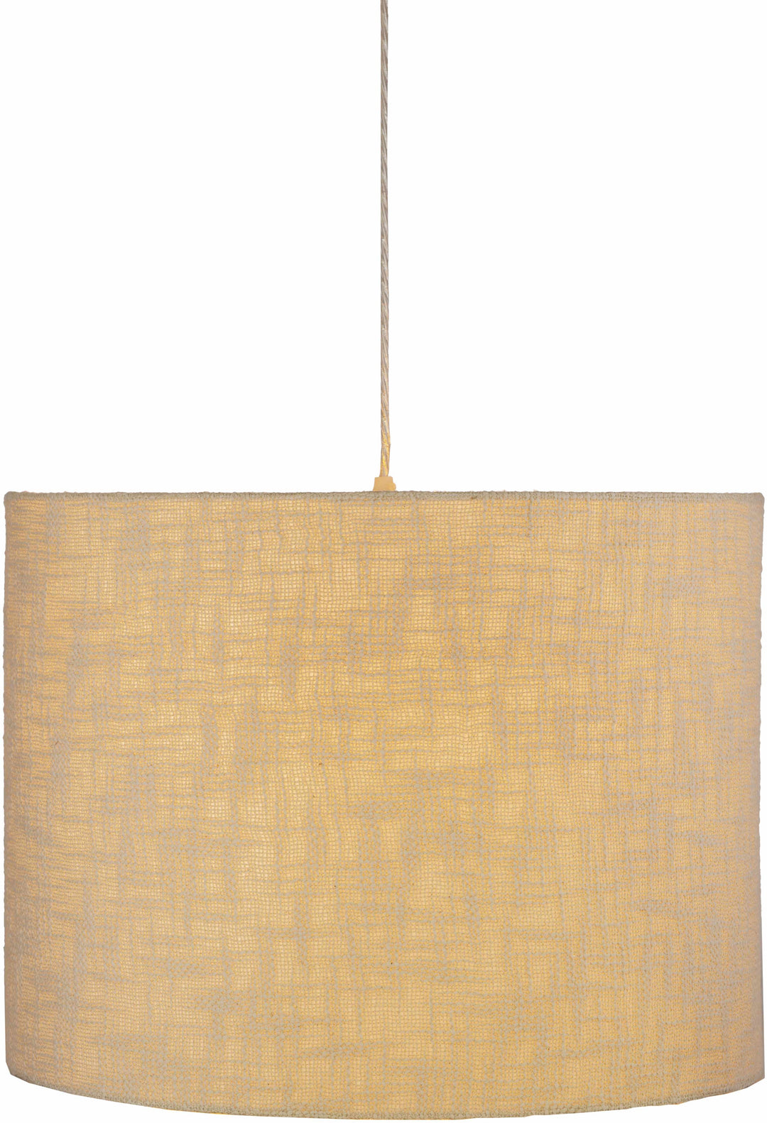Beige pendant lamp with a textured shade on a white background

Lewisham Ceiling Light