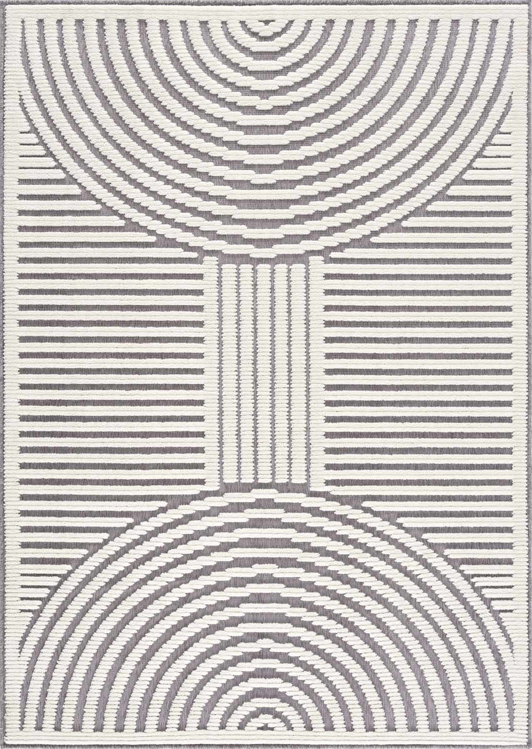 Deron Gray Rainbow Washable Rug