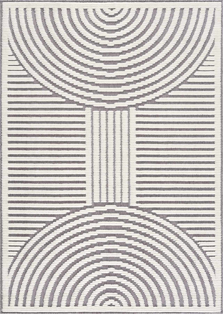 Deron Gray Rainbow Washable Rug