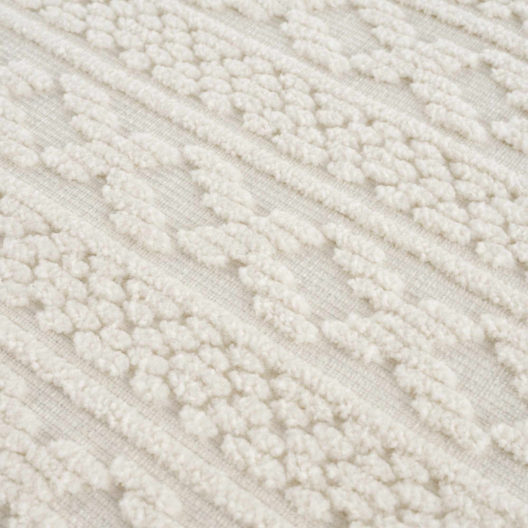 Fadey White 3D Washable Rug