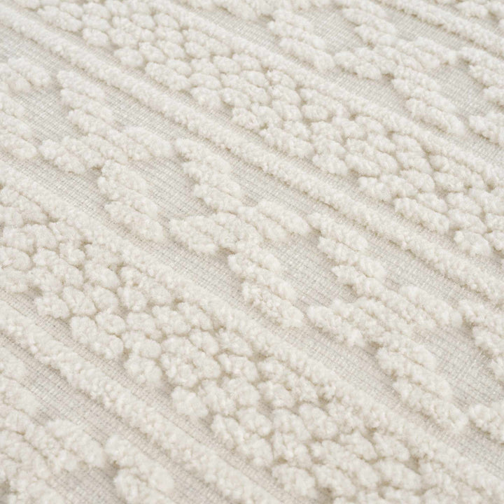 Fadey White 3D Washable Rug
