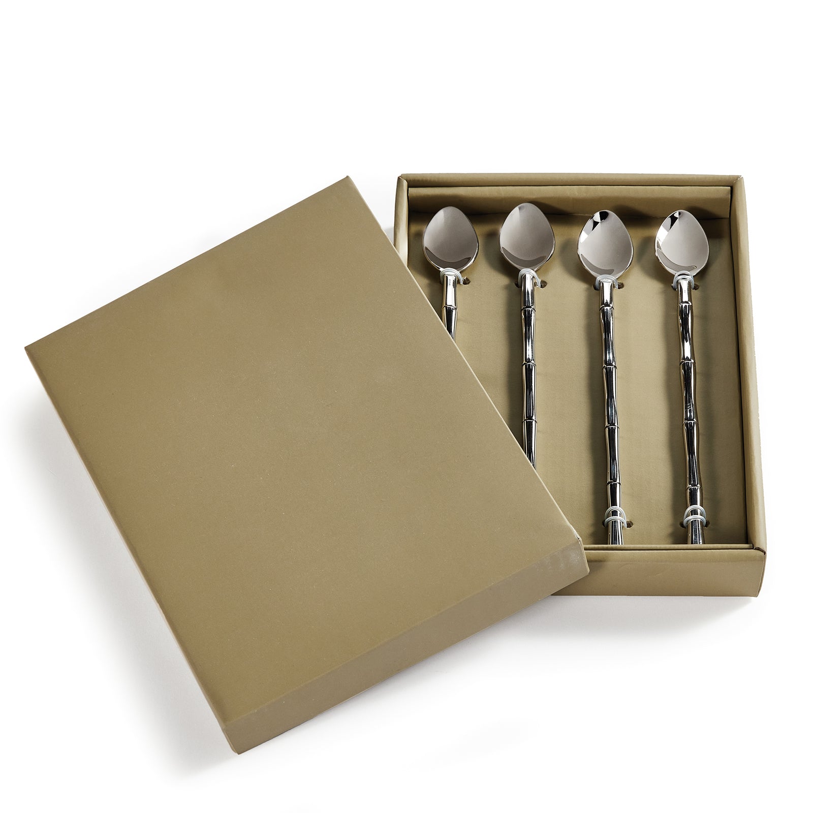 GROVE STIRRING SPOONS, SET OF 4 - Stainless Steel