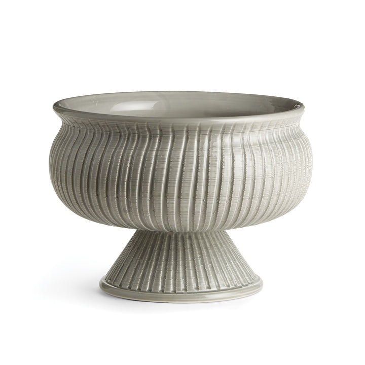 GRAFFIO DECORATIVE FOOTED BOWL - Gray