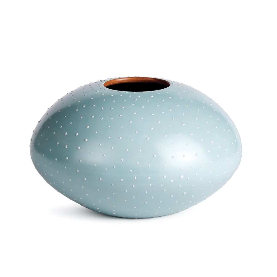 KEYLA VASE MEDIUM - Light Blue / White