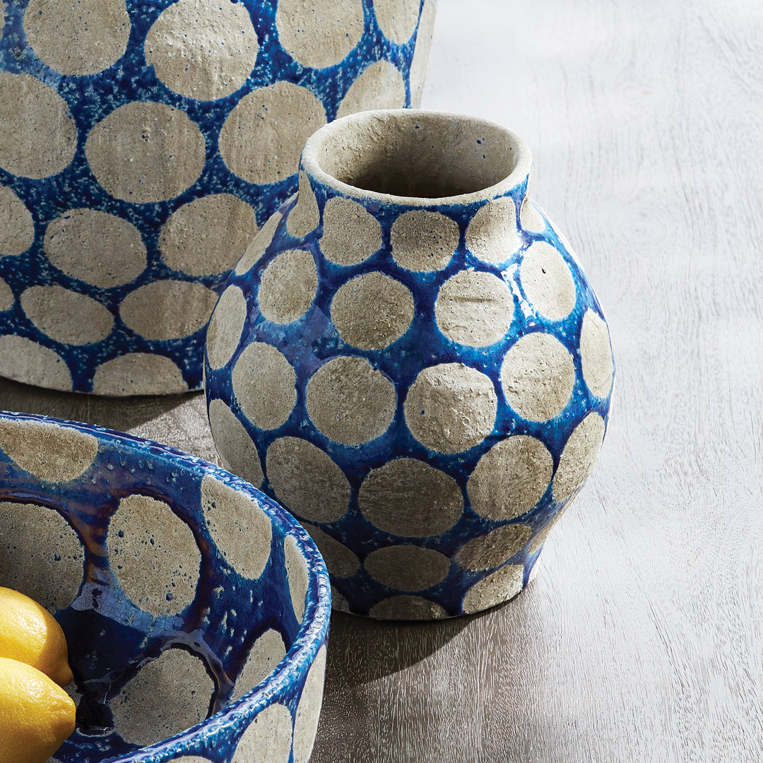 KILEY VASE SMALL - Cobalt / Light Gray
