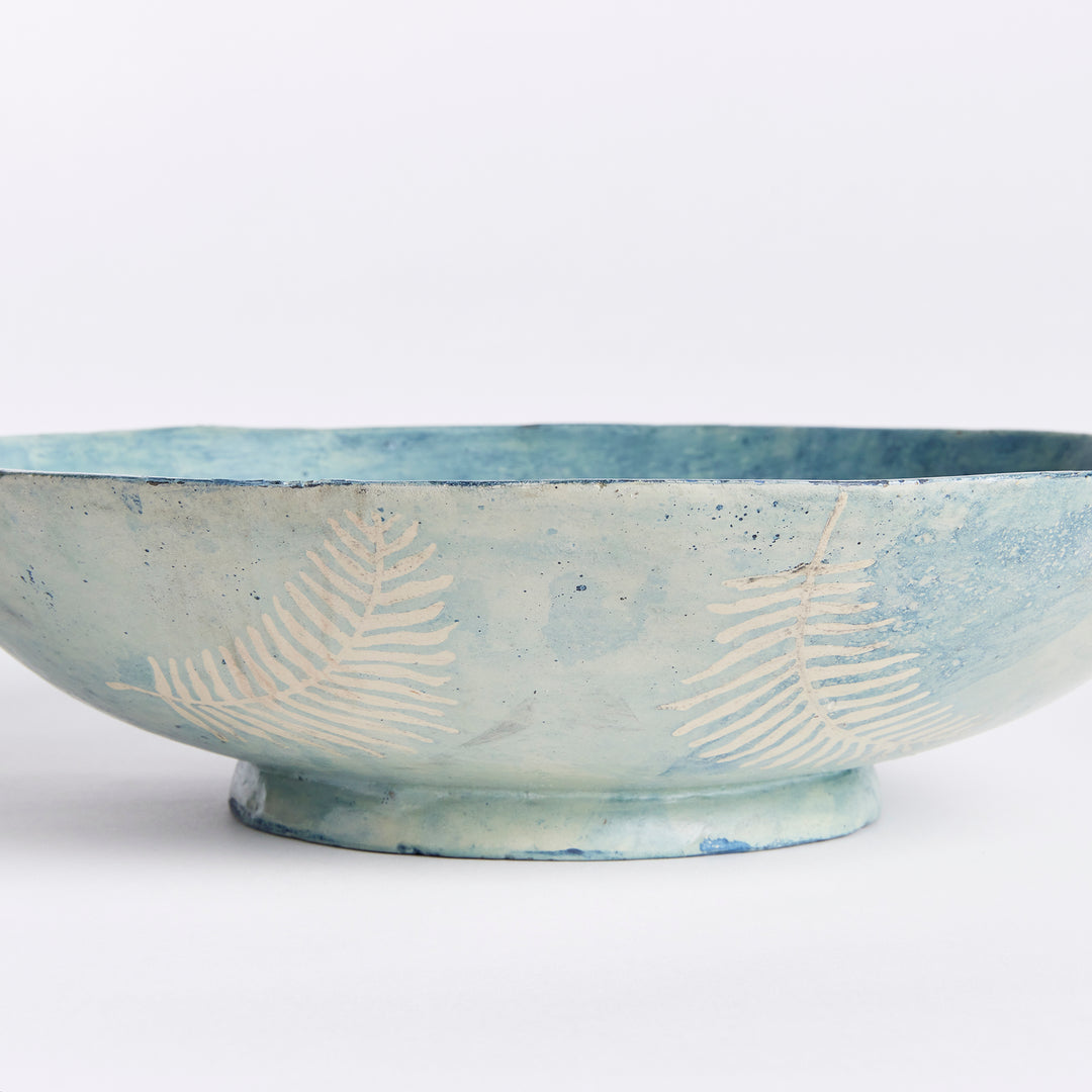 FERNSCAPE DECORATIVE BOWL - Dusty Blue