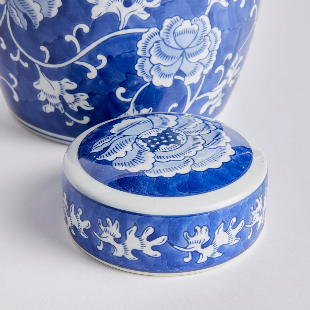BARCLAY BUTERA DYNASTY LOTUS LIDDED JAR