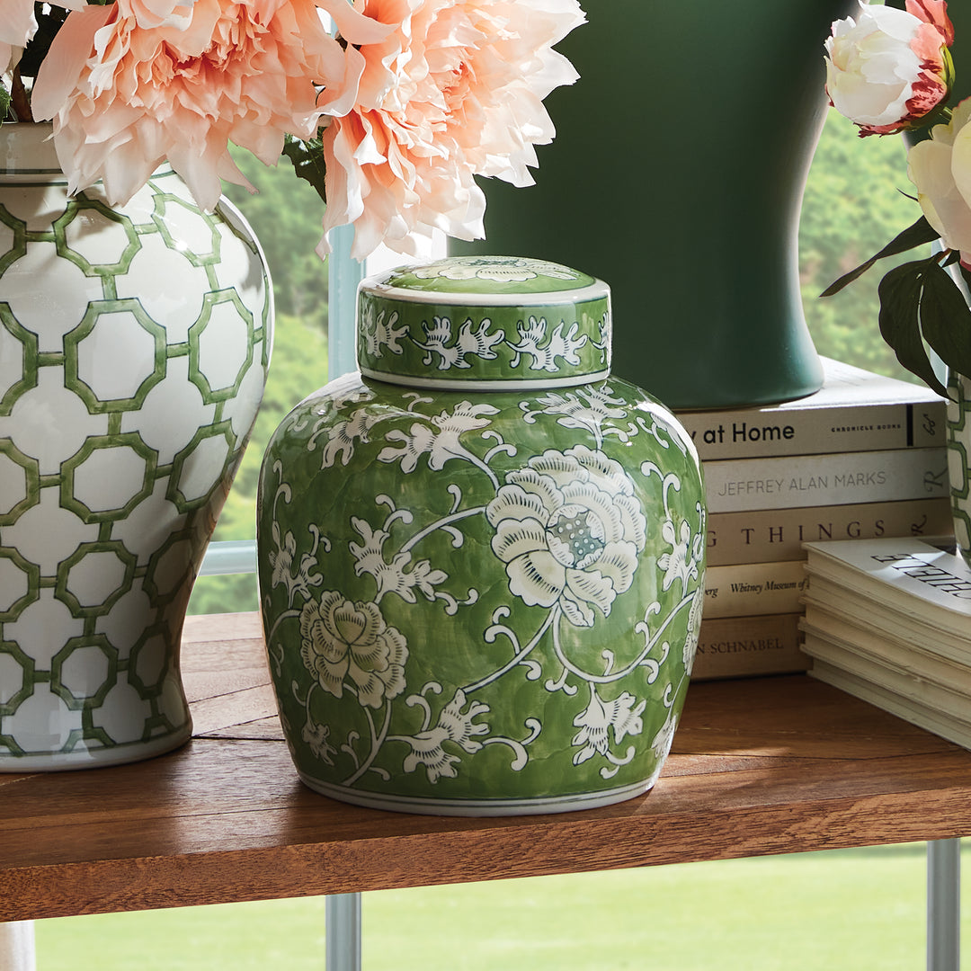 IMPERIAL LOTUS LIDDED JAR