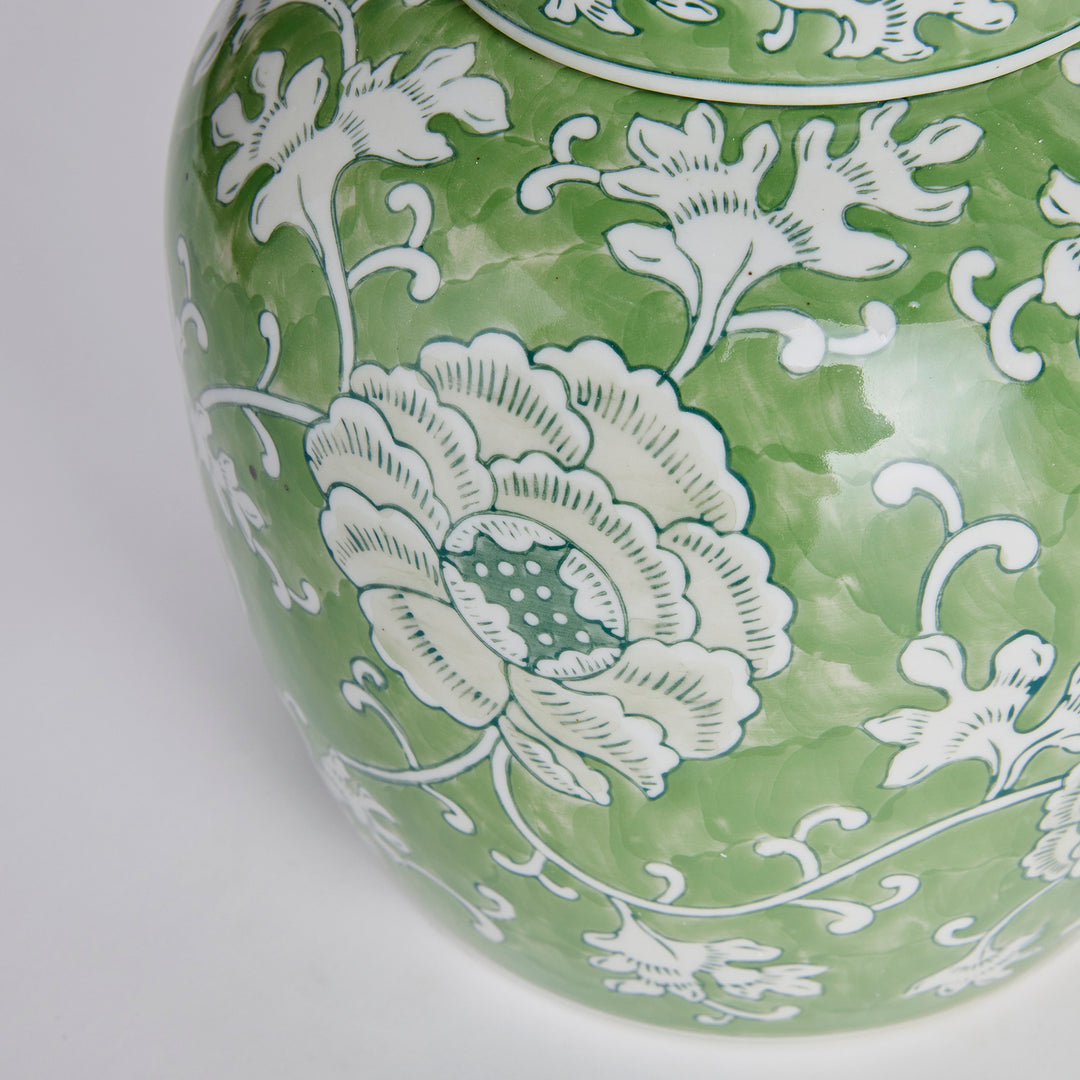 IMPERIAL LOTUS LIDDED JAR