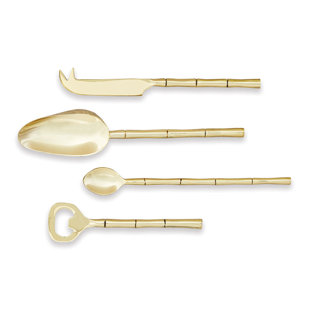 GROVE COCKTAIL ACCESSORIES, SET OF 4 - Champagne Gold