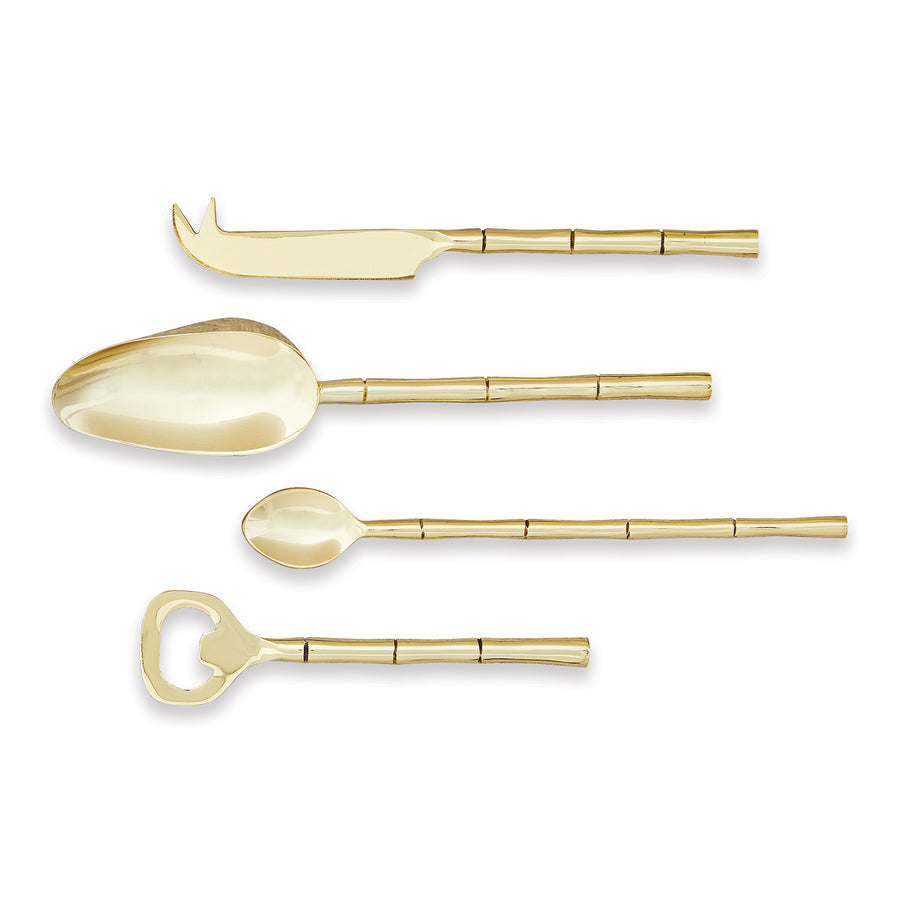 GROVE COCKTAIL ACCESSORIES, SET OF 4 - Champagne Gold