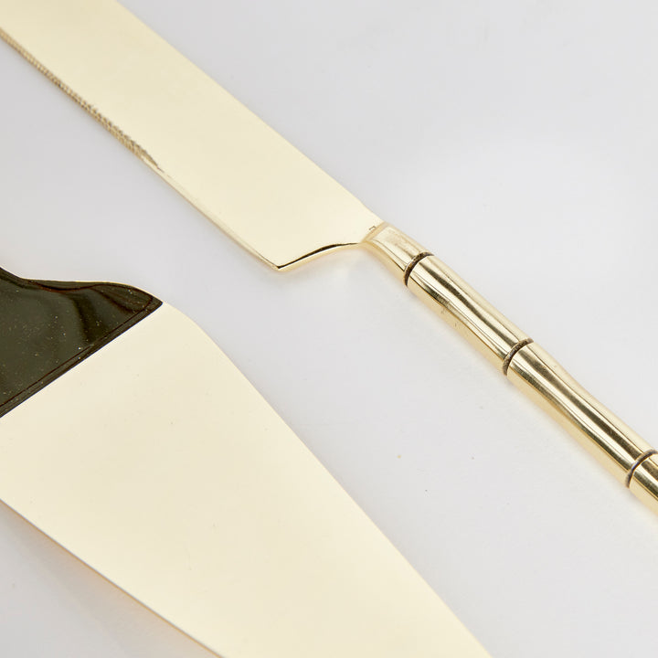 GROVE DESSERT SERVERS, SET OF 2 - Champagne Gold