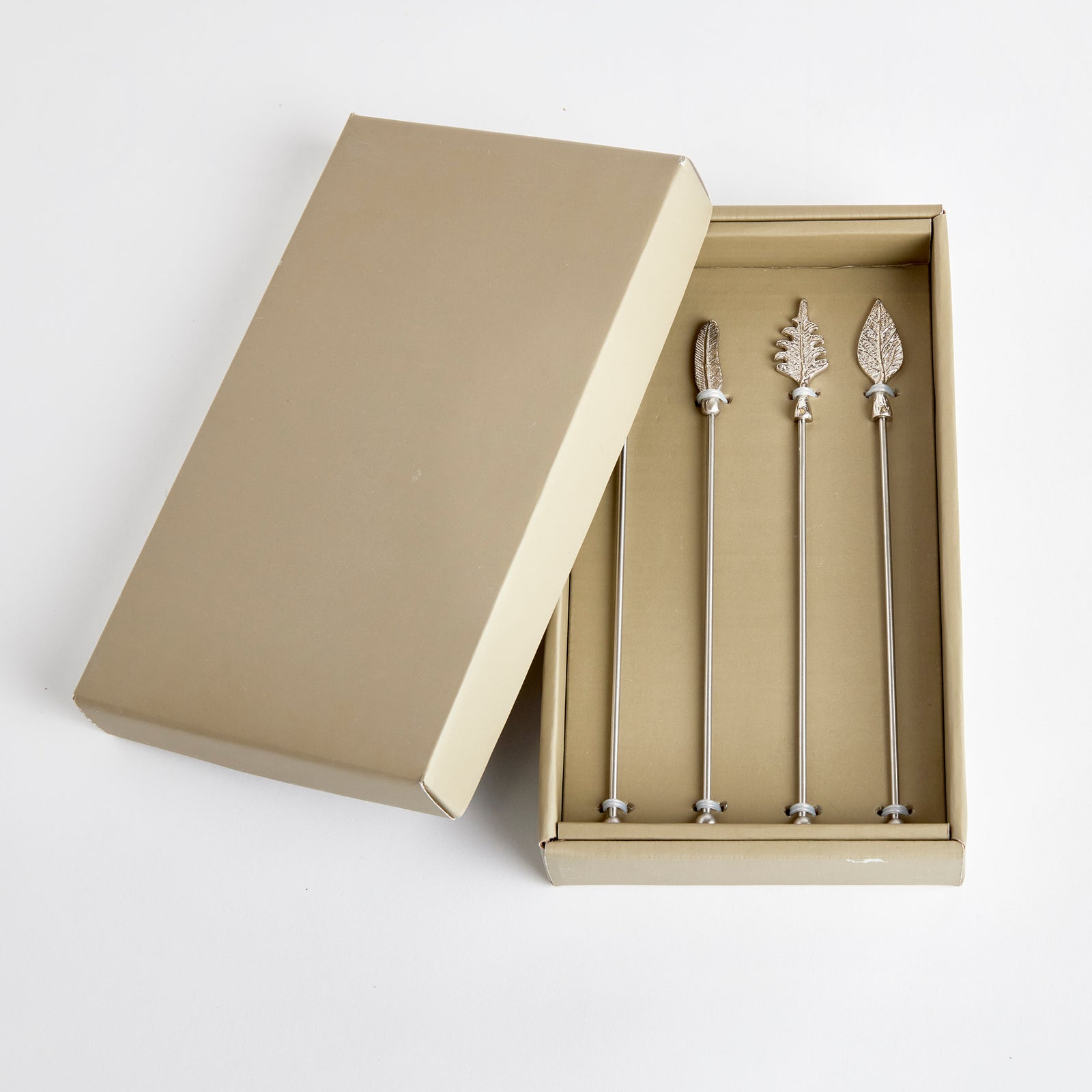LEAF SWIZZLE STICKS, SET OF 4
