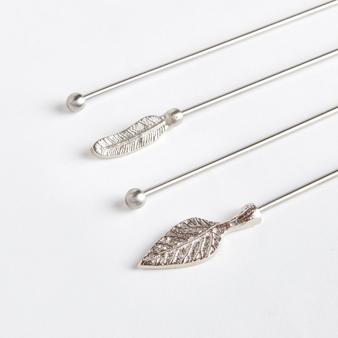 LEAF SWIZZLE STICKS, SET OF 4