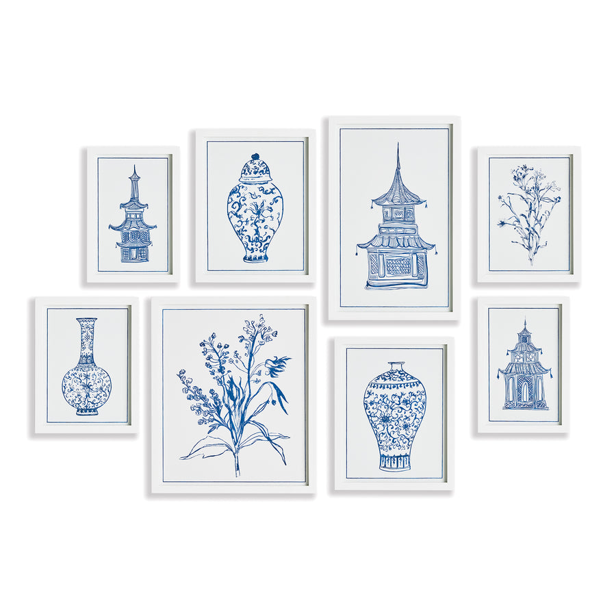 CHINOISERIE GALLERY, SET OF 8