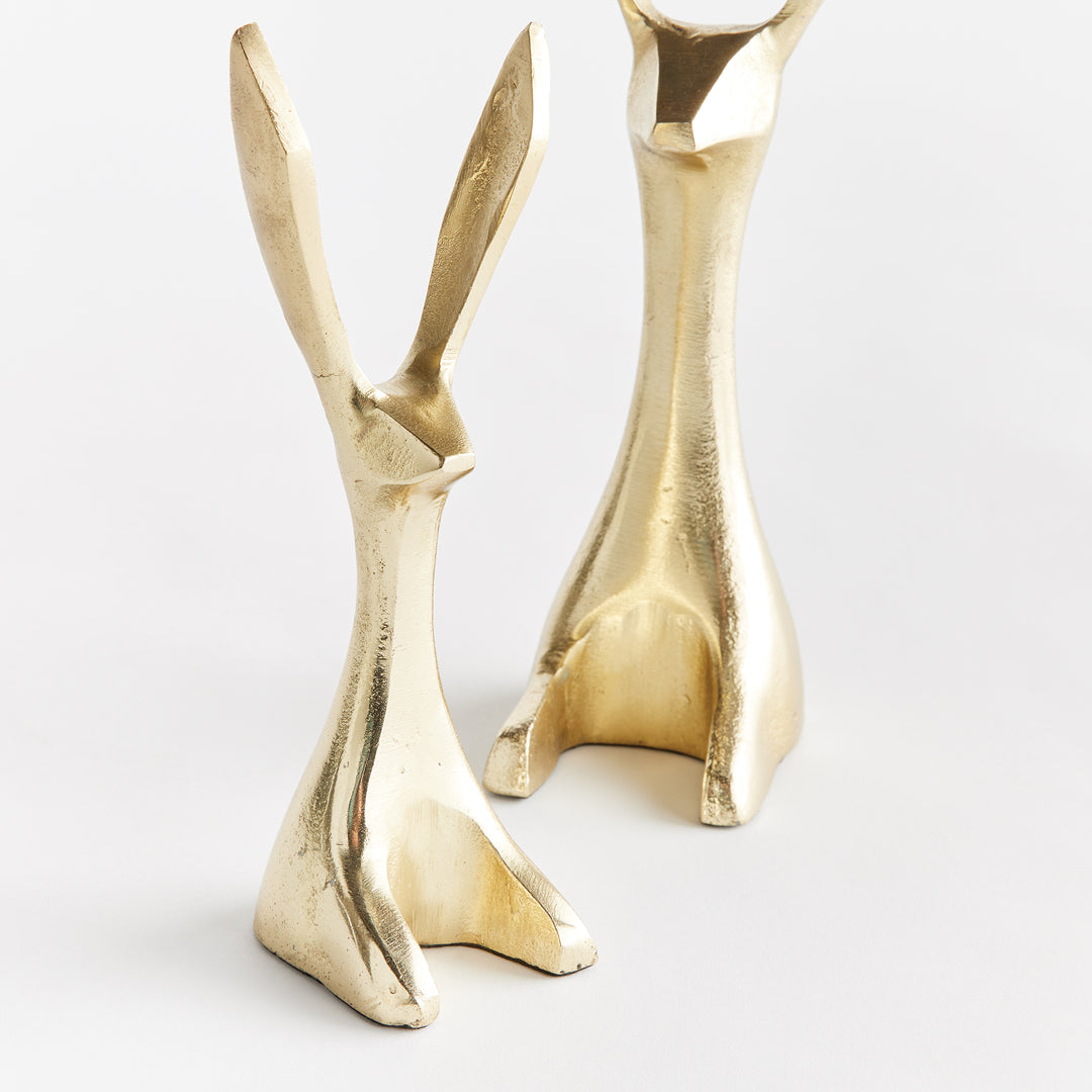 JACKRABBITS, SET OF 2 - Gold