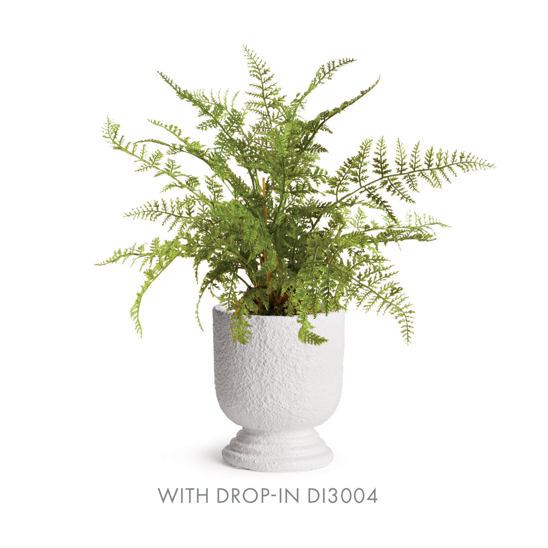 ISADORA FOOTED URN SMALL - White