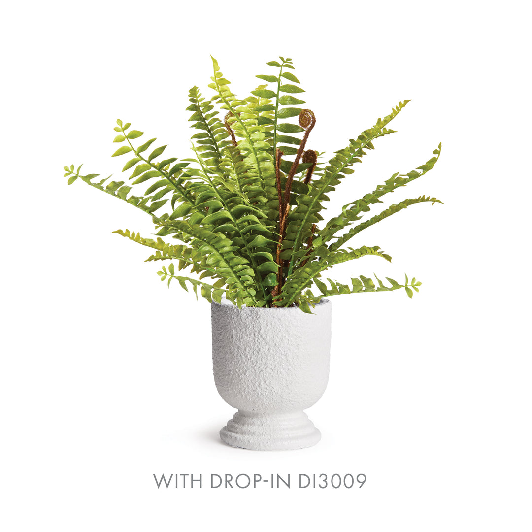 ISADORA FOOTED URN SMALL - White