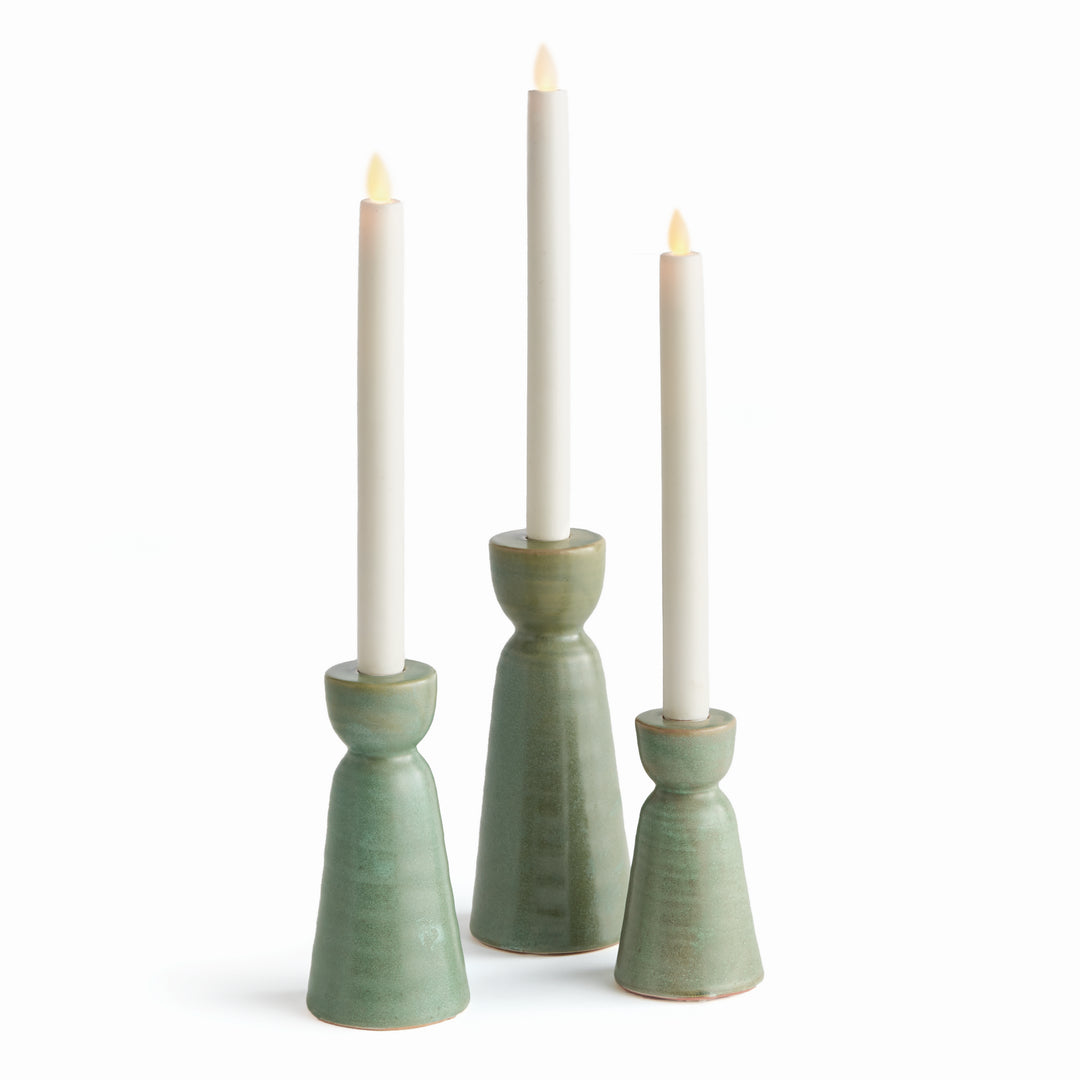 Libbey Taper Holders, Green