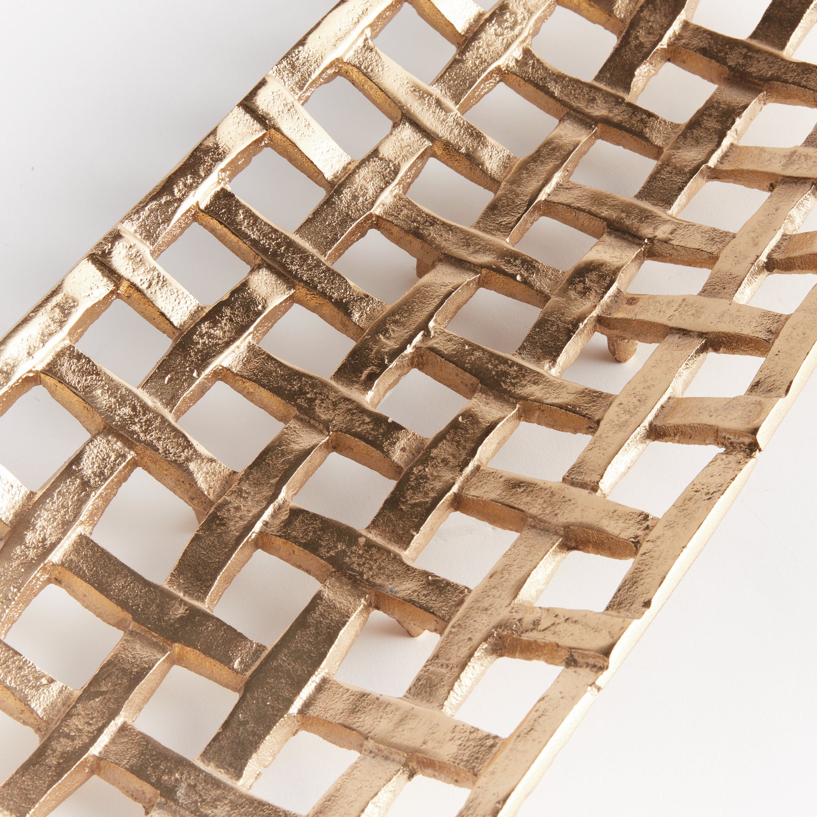 Lopa Decorative Rectangular Tray, Gold