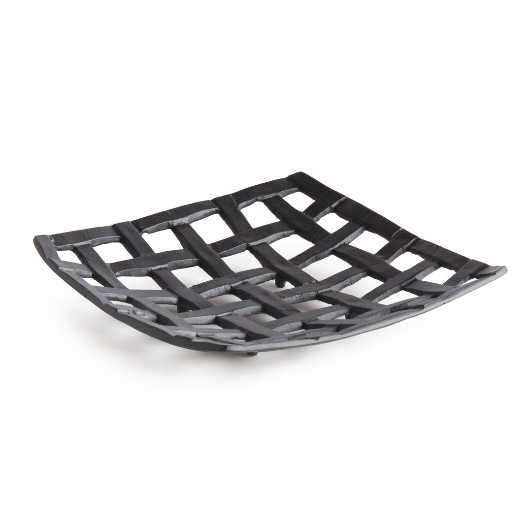 Lopa Decorative Square Tray, Black