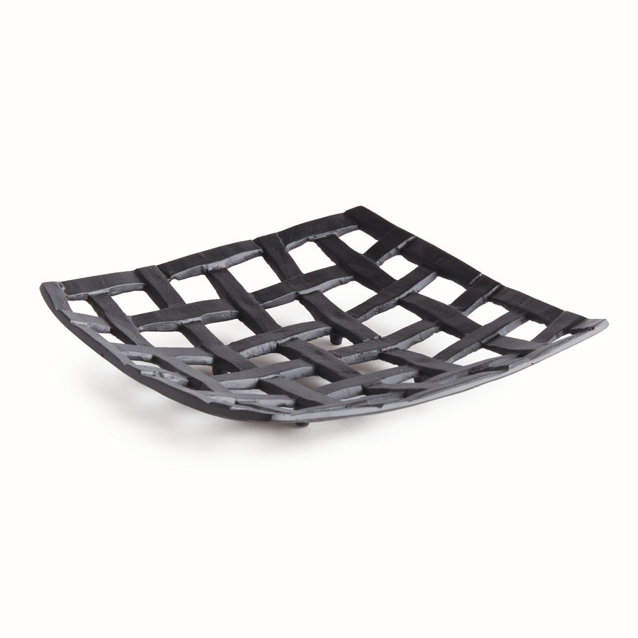 Lopa Decorative Square Tray, Black