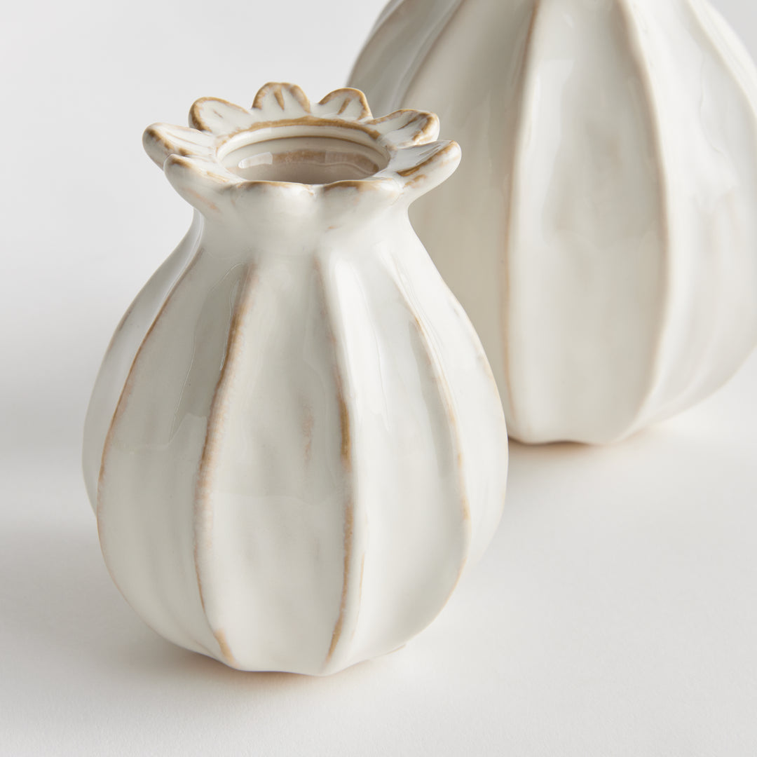 LAVINIA BUD VASES, SET OF 2 - White