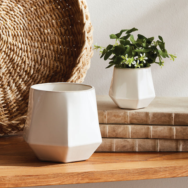 APEX POTS, SET OF 2 - White