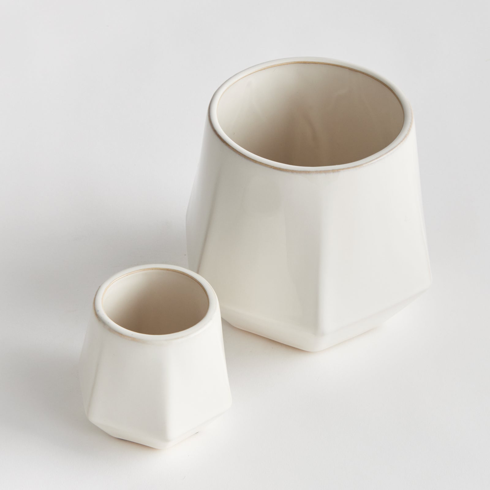 APEX POTS, SET OF 2 - White