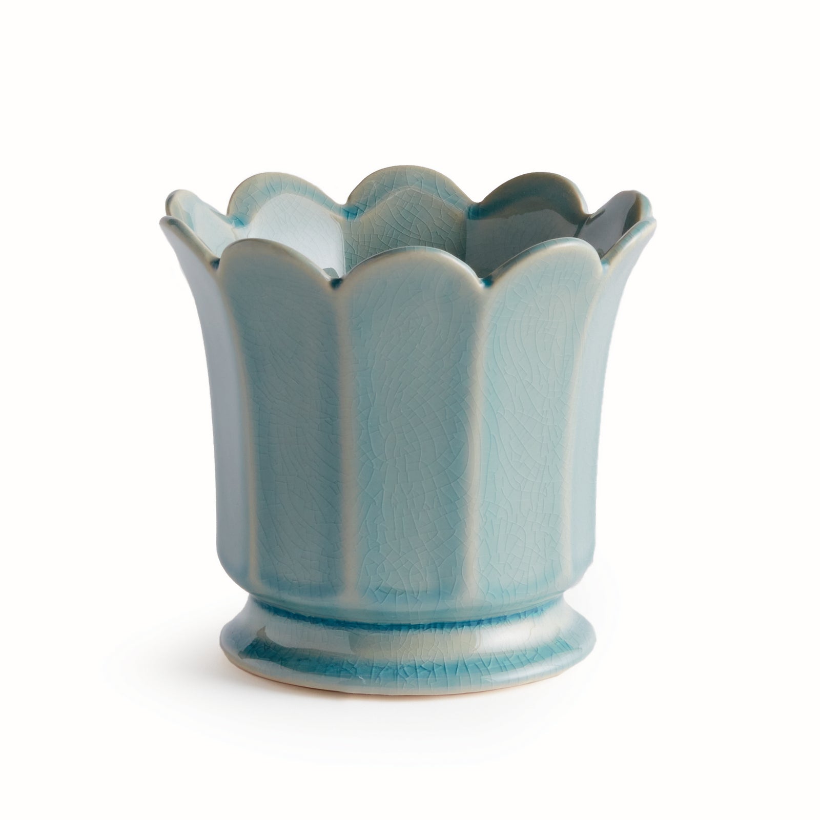 MALINE FOOTED  POT SMALL - Soft Blue