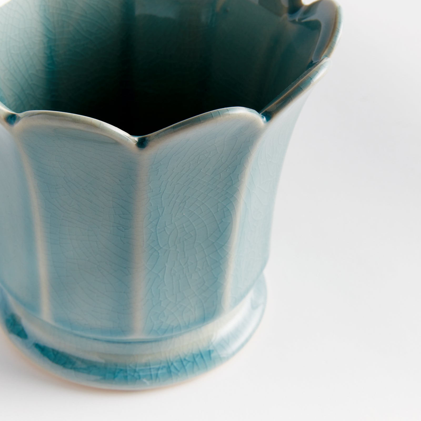 MALINE FOOTED  POT SMALL - Soft Blue