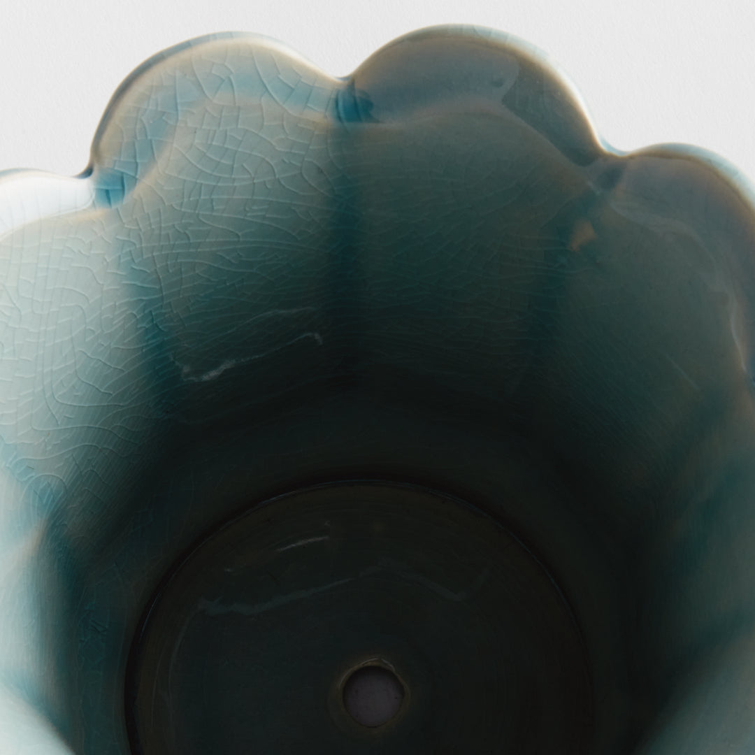 MALINE FOOTED  POT SMALL - Soft Blue