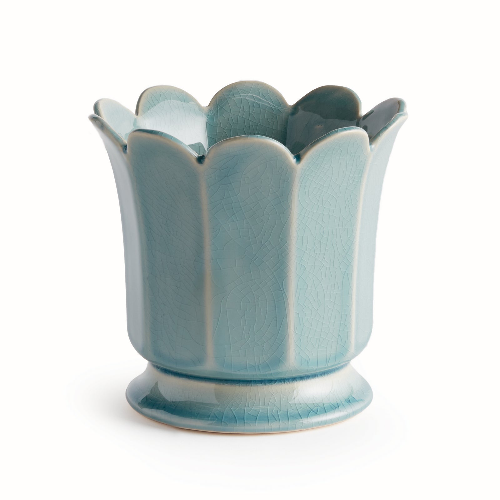 MALINE FOOTED  POT LARGE - Soft Blue