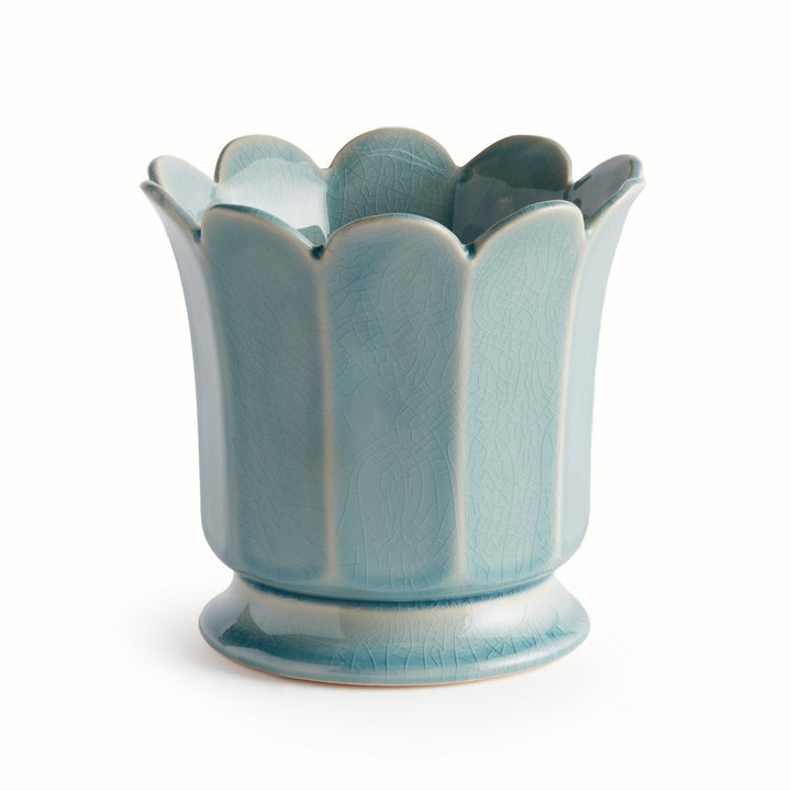 MALINE FOOTED  POT LARGE - Soft Blue
