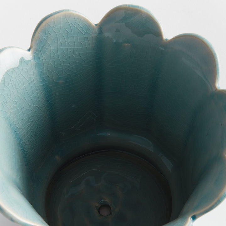 MALINE FOOTED  POT LARGE - Soft Blue