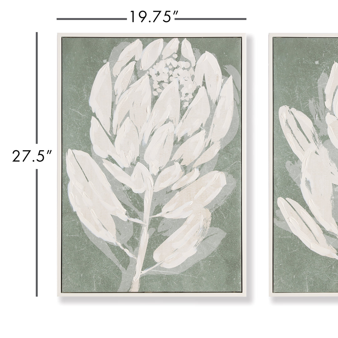 Protea Triptych Hand-Embellished Giclees