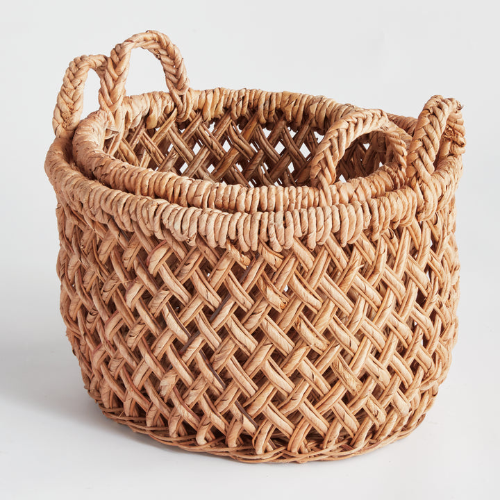 Emlyn Rattan Basket Set With Handles 