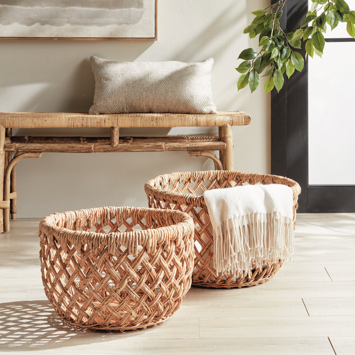 Emlyn Rattan Basket Set