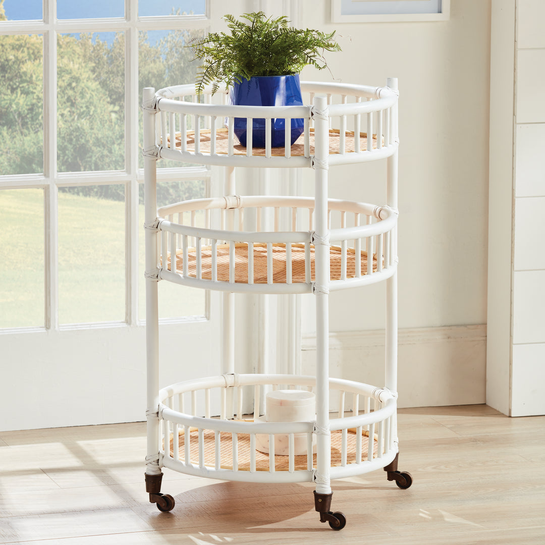 ROWELYN BAR CART - White