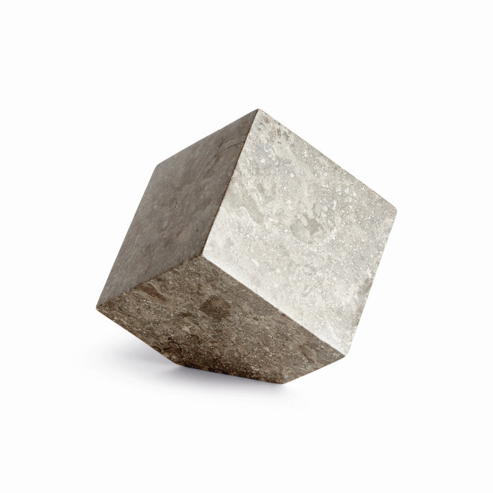 ABSTRACT MARBLE CUBE SCULPTURE