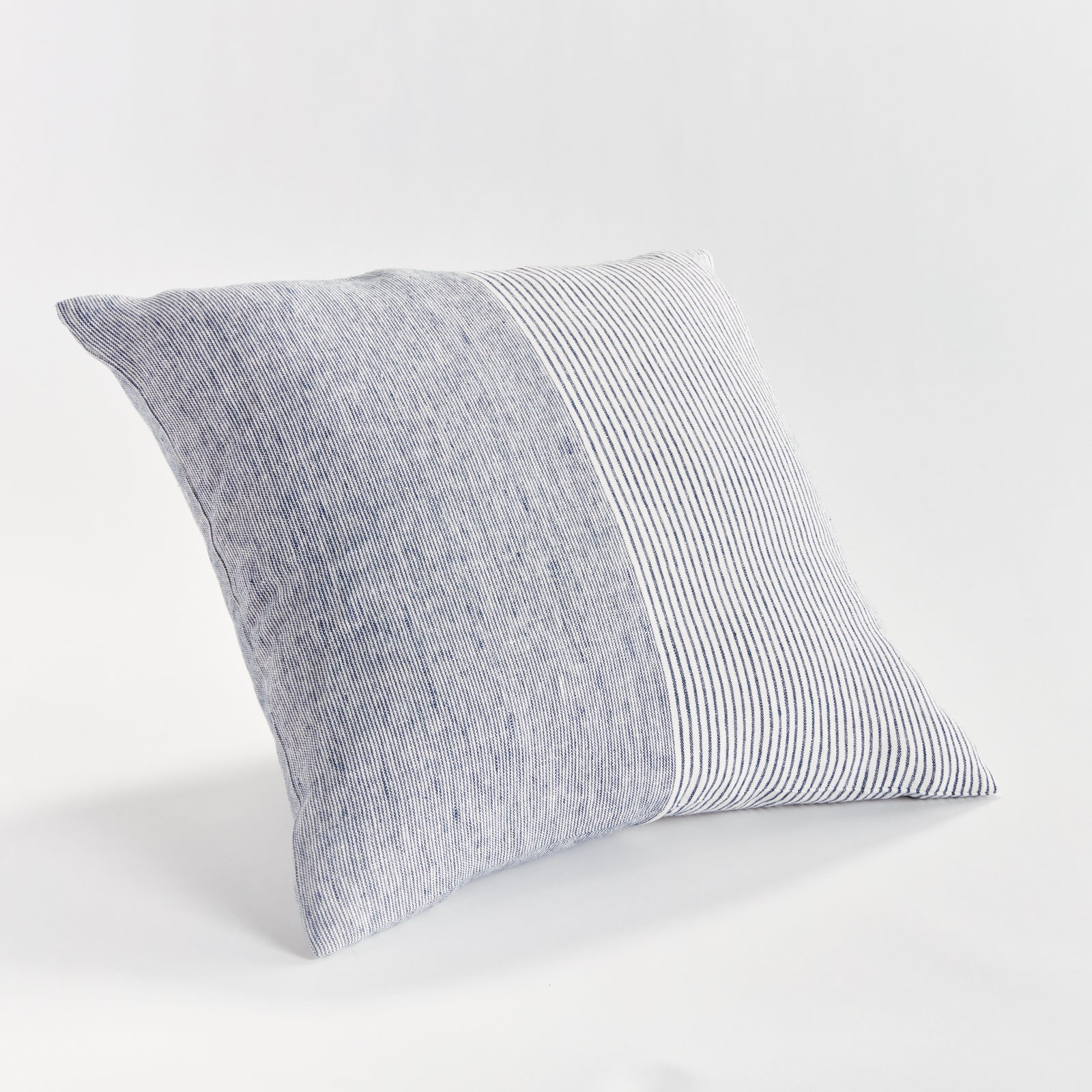OTIS PINSTRIPE PILLOW 24" - Navy/Ivory
