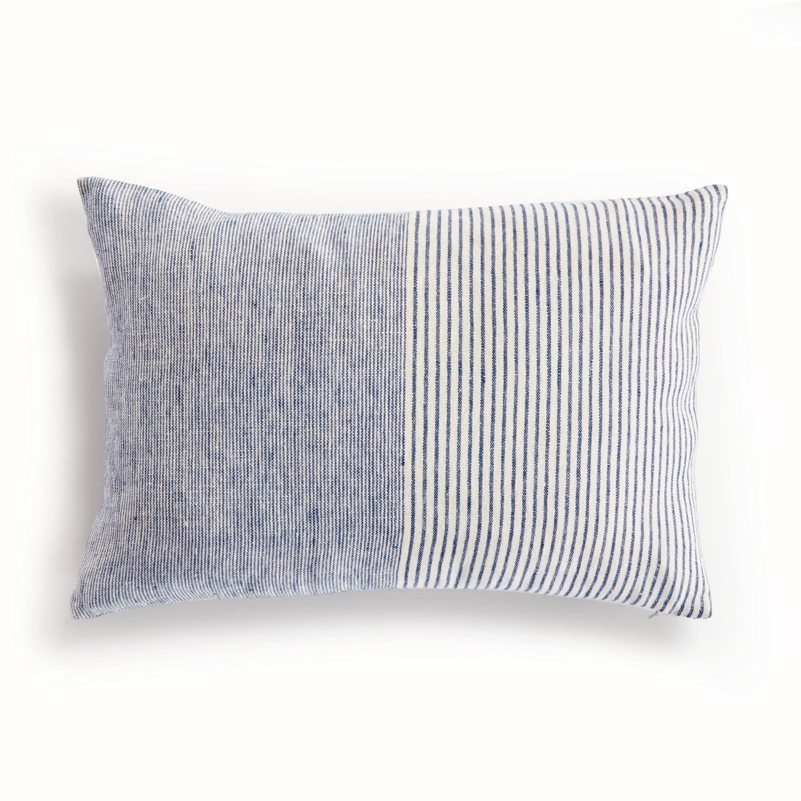 OTIS PINSTRIPE LUMBAR PILLOW - Navy/Ivory