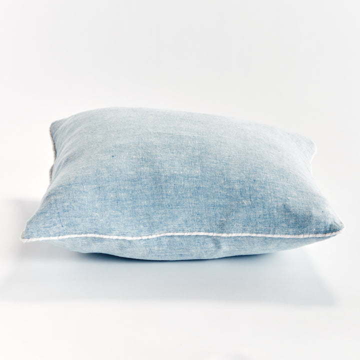 LOUIS PILLOW 20" - Blue/Ivory