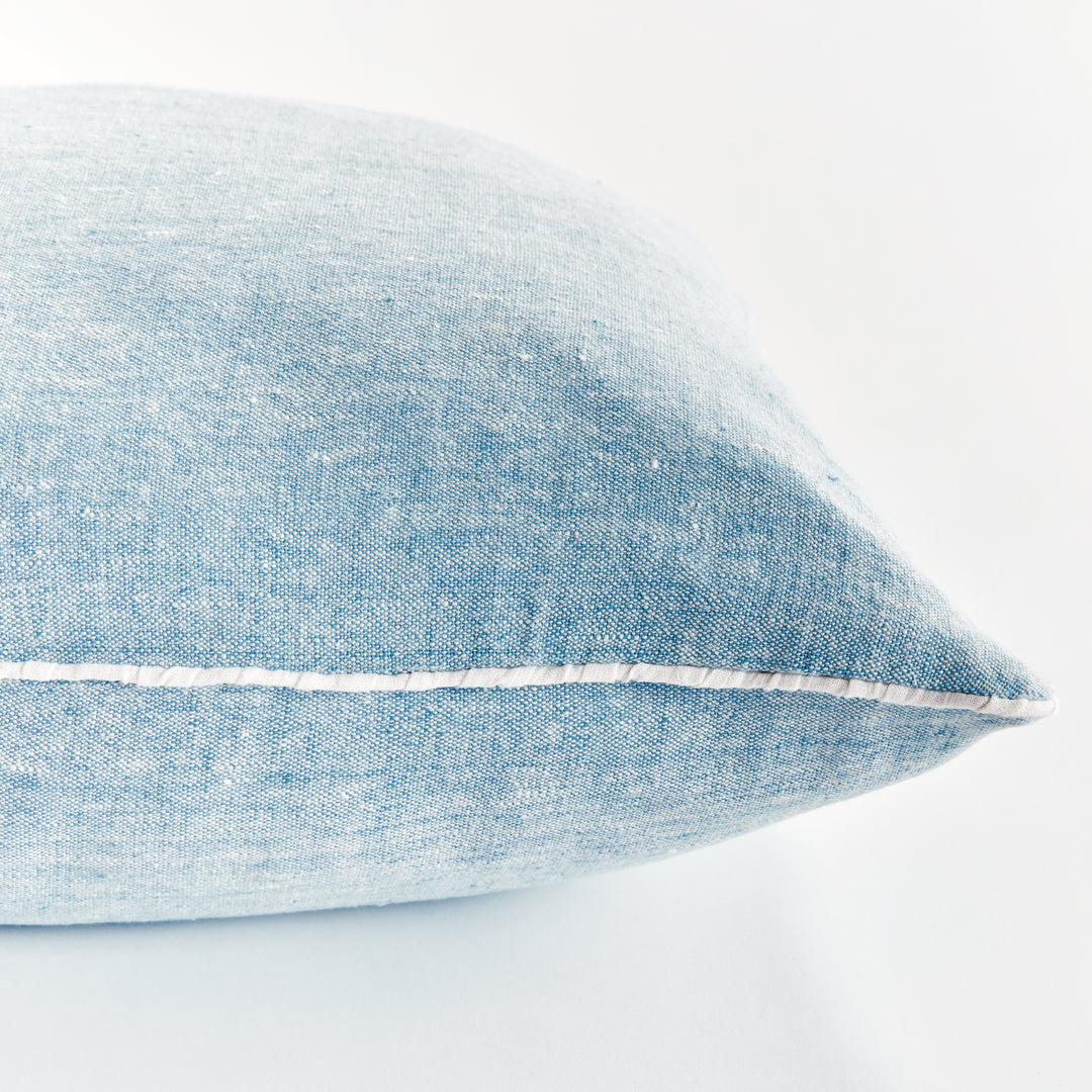 LOUIS PILLOW 20" - Blue/Ivory