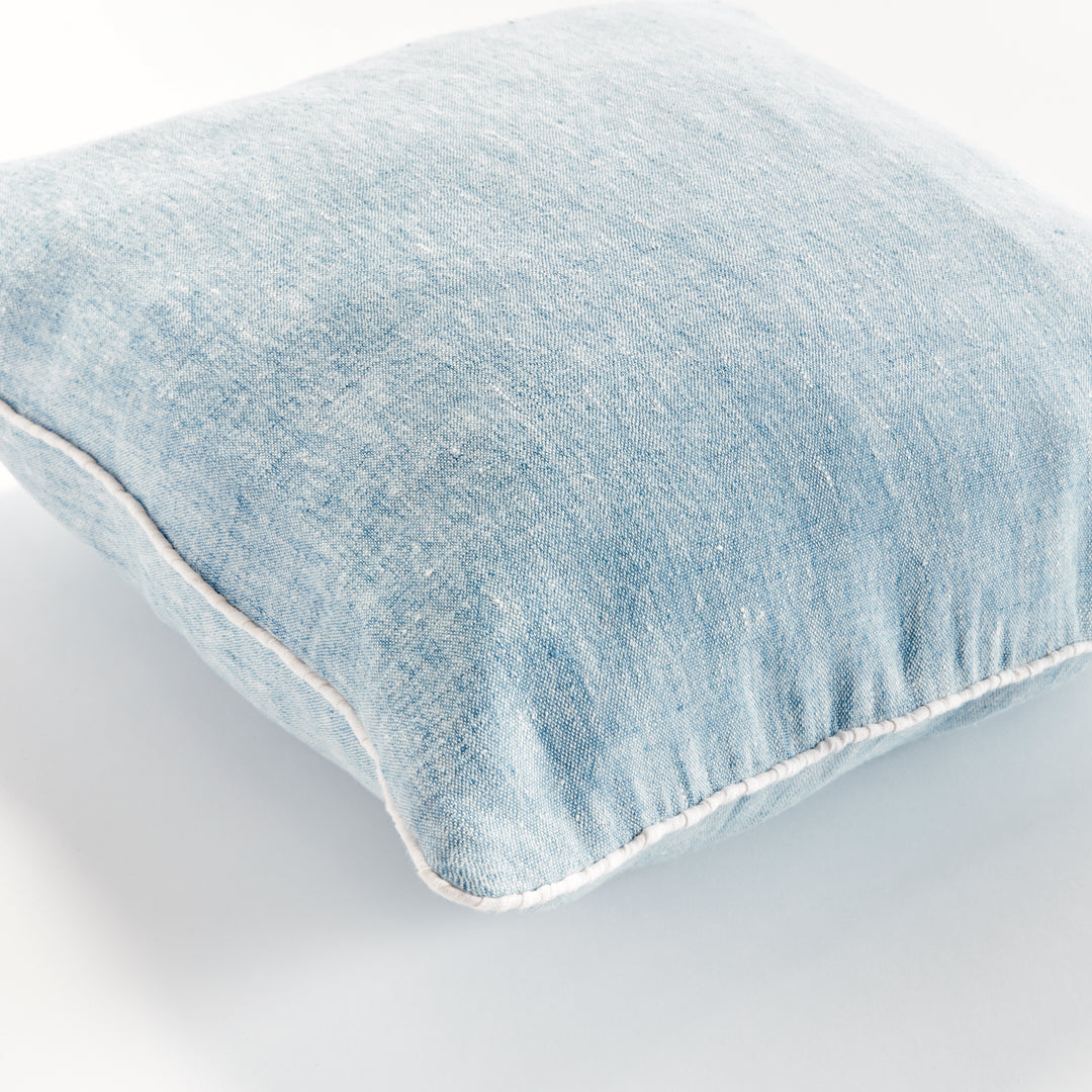 LOUIS PILLOW 20" - Blue/Ivory
