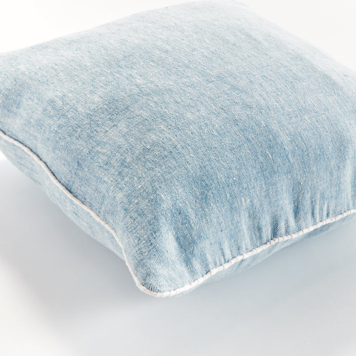 LOUIS PILLOW 20" - Blue/Ivory
