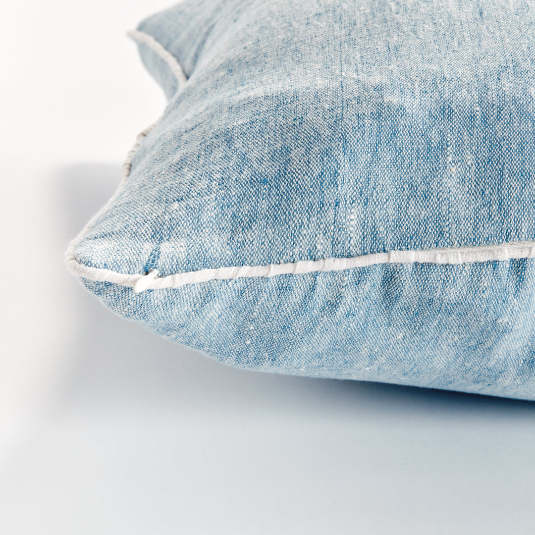LOUIS PILLOW 20" - Blue/Ivory