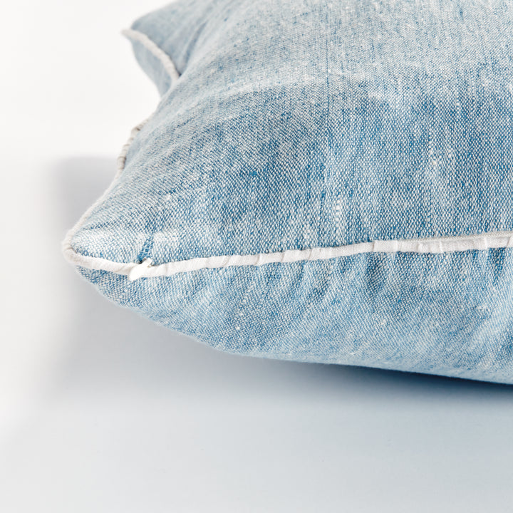 LOUIS PILLOW 20" - Blue/Ivory